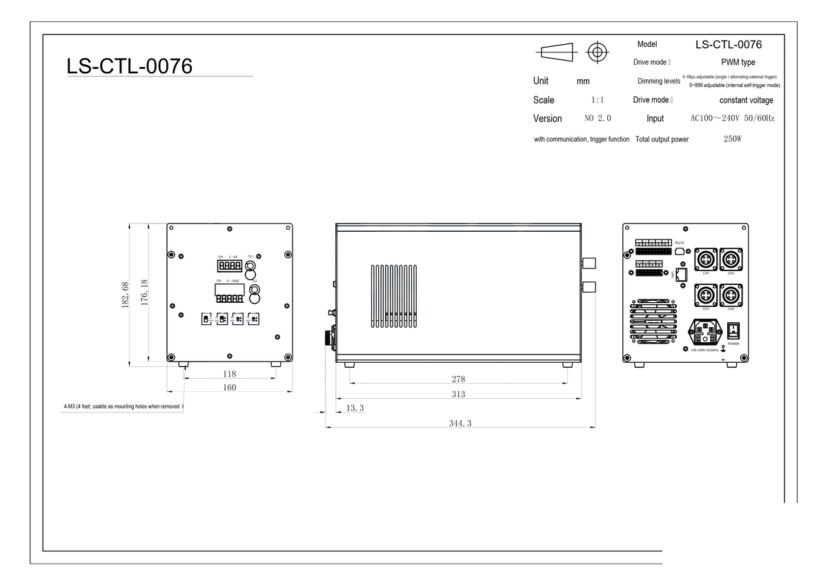 LS-CTL-0076 dimensions (mm)