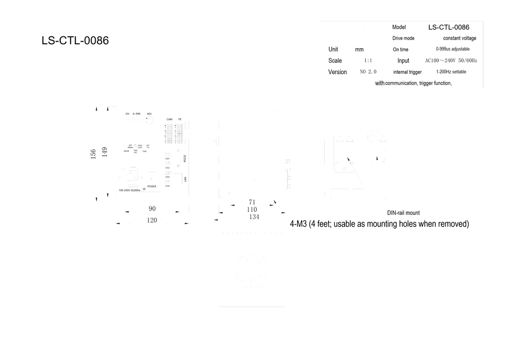 LS-CTL-0086 dimensions (mm)