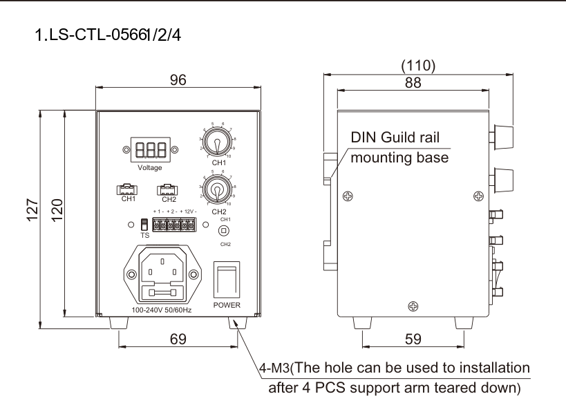 LS-CTL-0566 dimensions (mm)