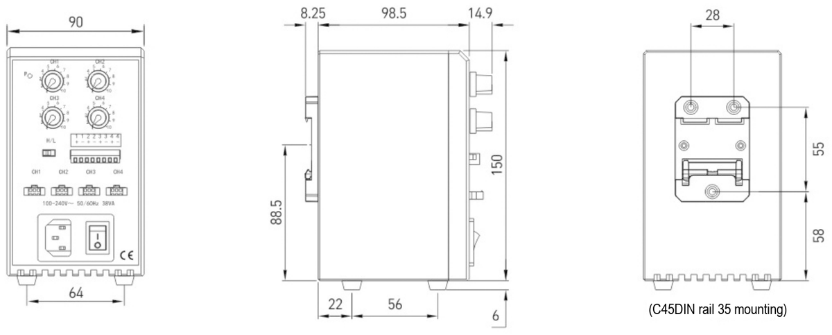 LS-CTL-0158 dimensions (mm)
