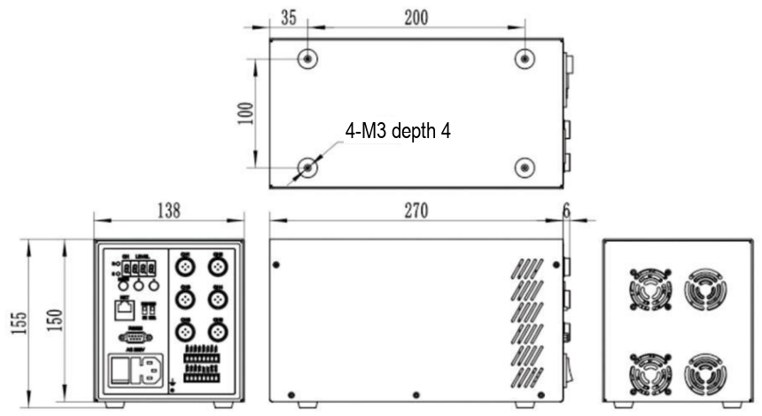 LS-CTL-0208 dimensions (mm)