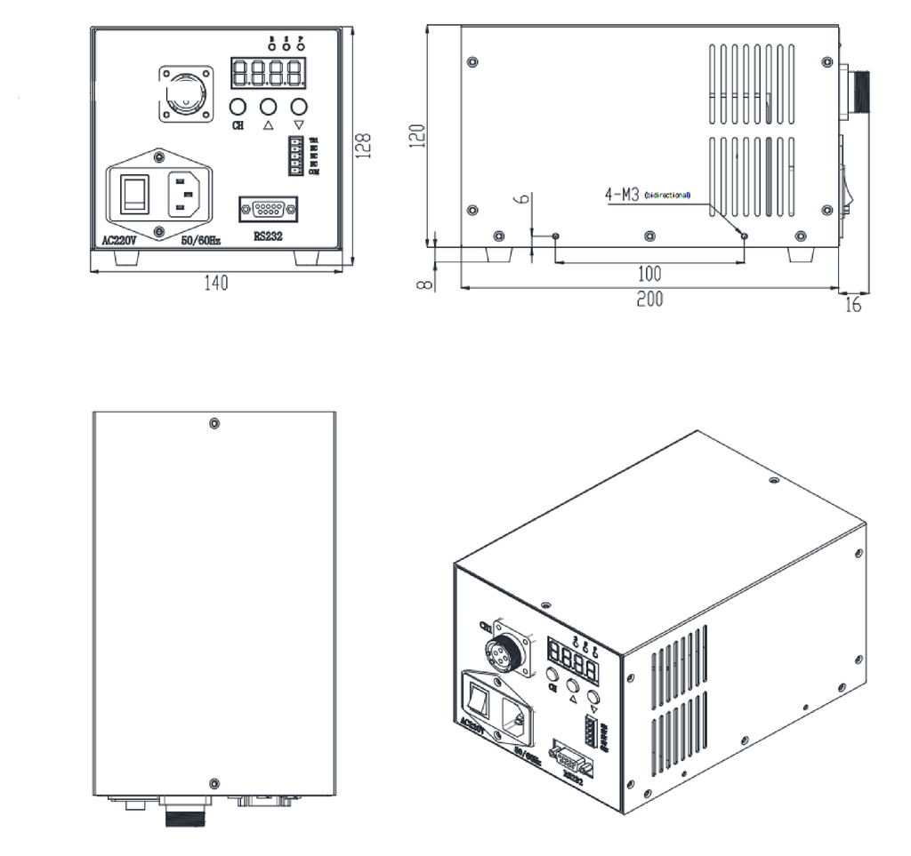 LS-CTL-0240 dimensions (mm)
