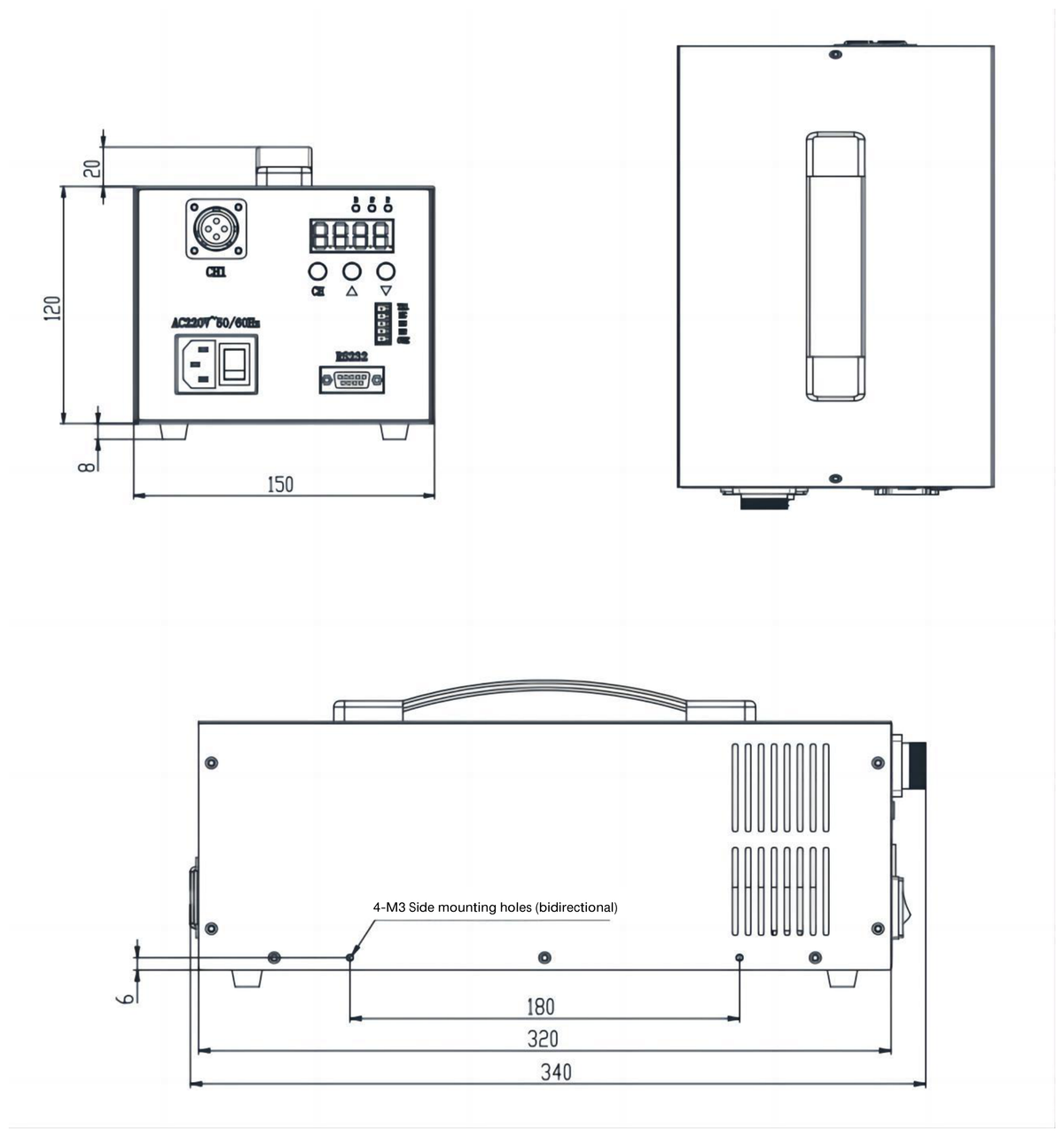LS-CTL-0255 dimensions (mm)
