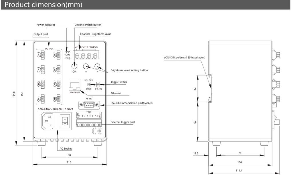 LS-CTL-0372 dimensions (mm)