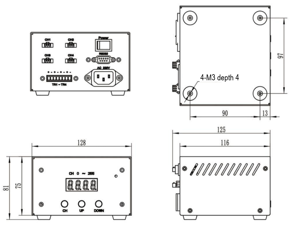 LS-CTL-0407 dimensions (mm)