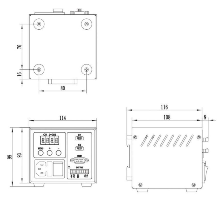 LS-CTL-0410 dimensions (mm)