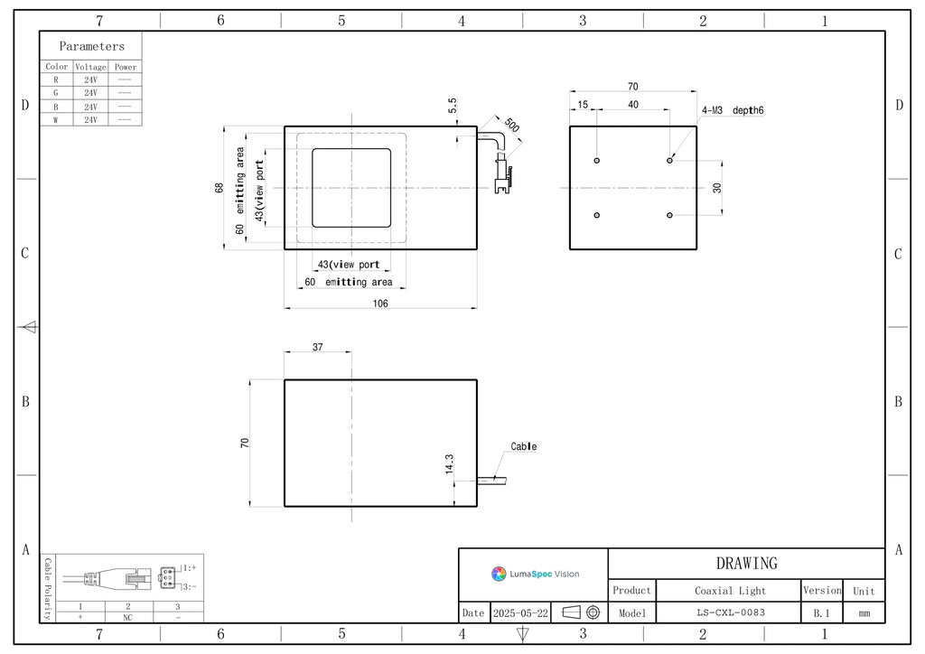 LS-CXL-0083 dimensions (mm)