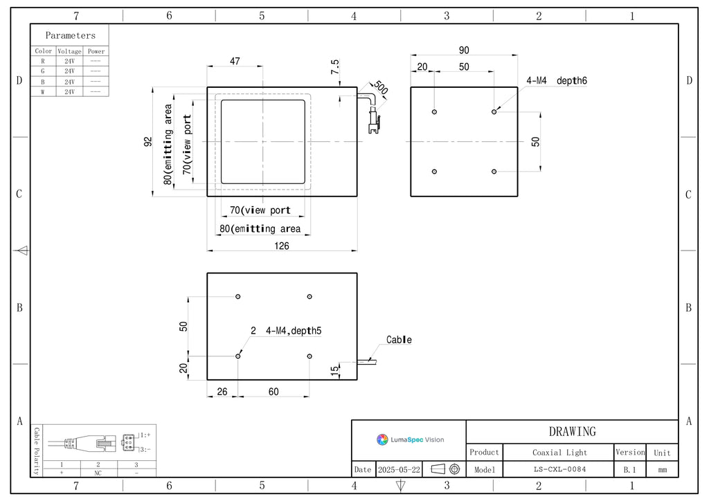 LS-CXL-0084 dimensions (mm)