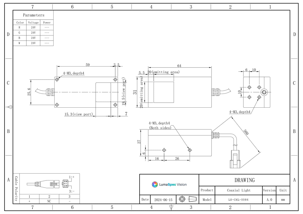 LS-CXL-0086 dimensions (mm)