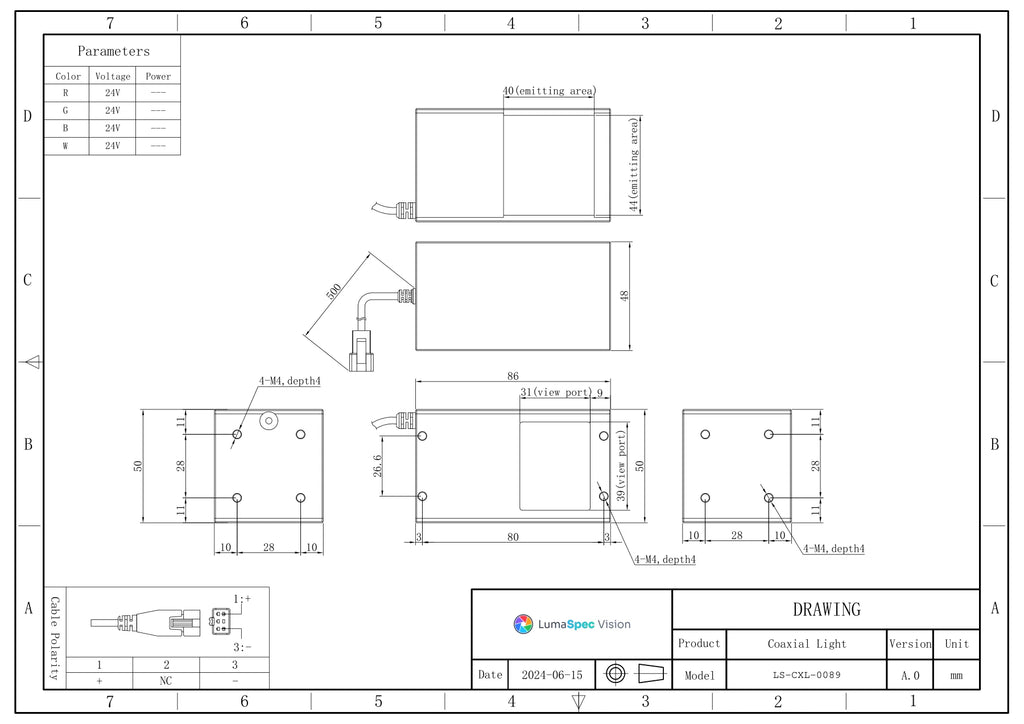LS-CXL-0089 dimensions (mm)