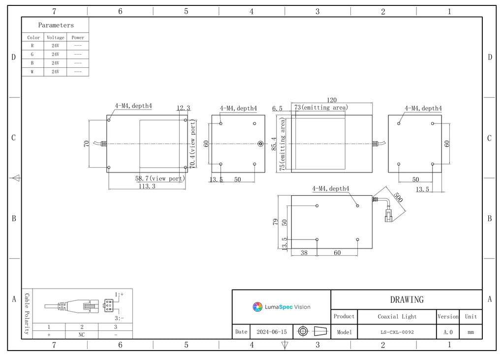 LS-CXL-0092 dimensions (mm)