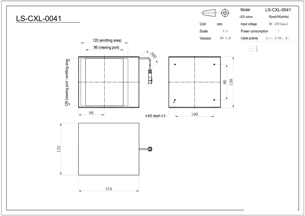 LS-CXL-0041 dimensions (mm)
