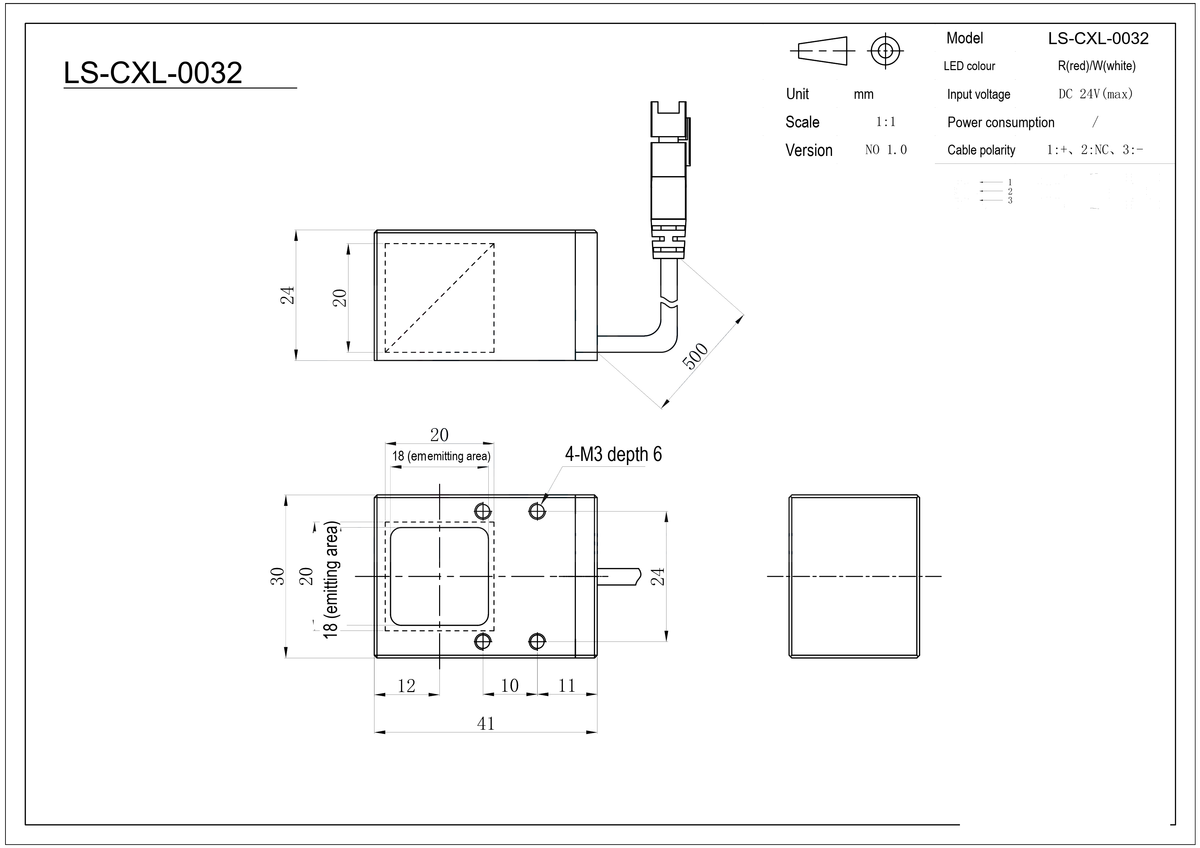 LS-CXL-0032 dimensions (mm)
