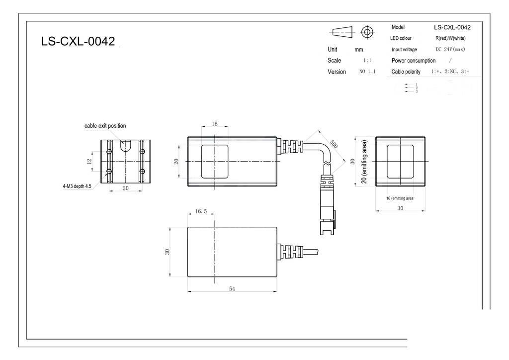 LS-CXL-0042 dimensions (mm)