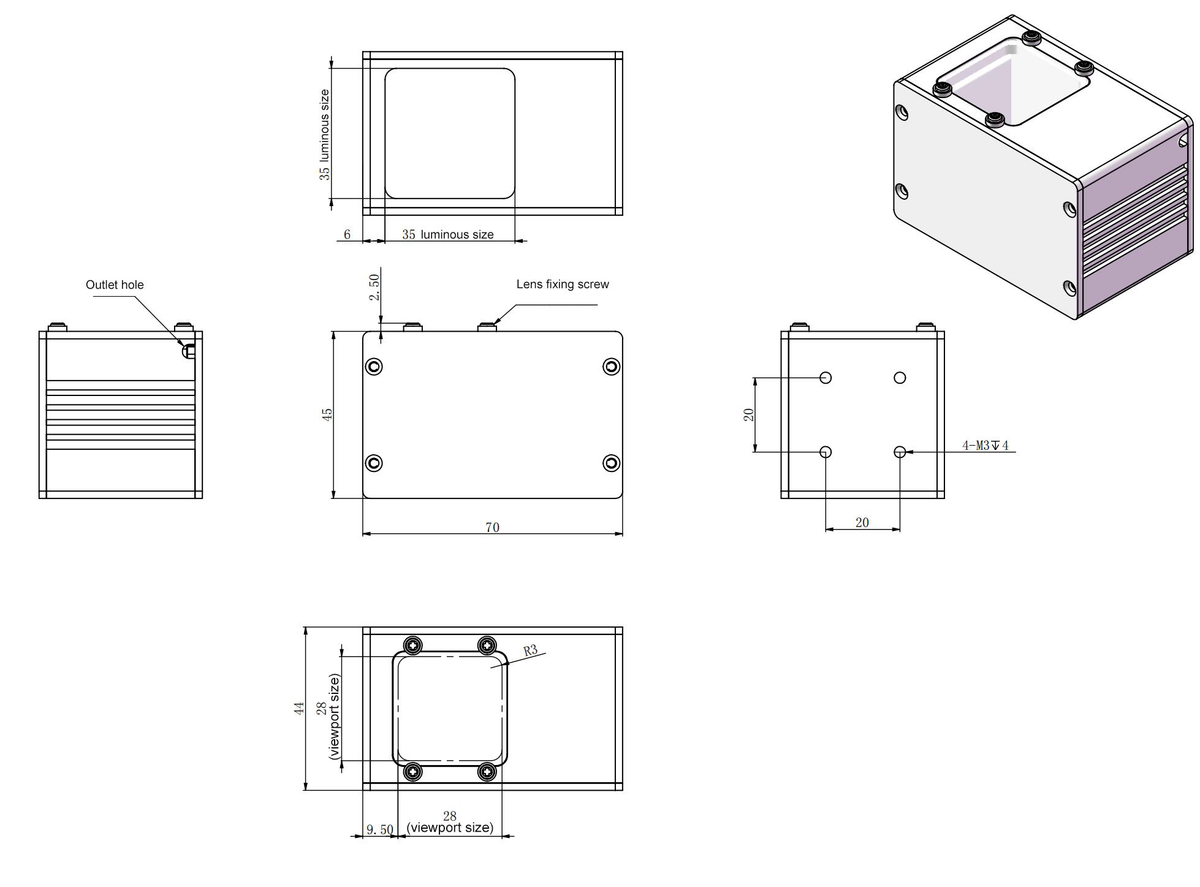LS-CXL-0053 dimensions (mm)