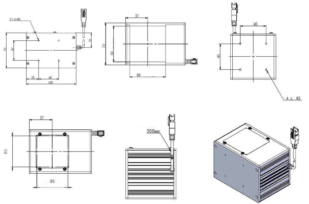 LS-CXL-0080 dimensions (mm)