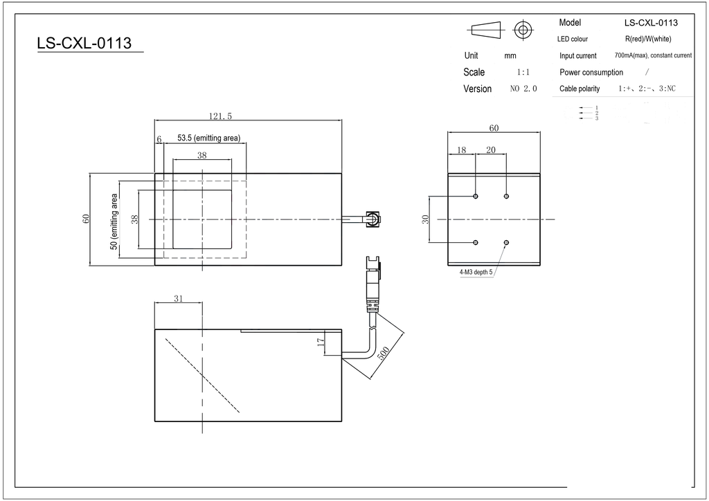 LS-CXL-0113 dimensions (mm)
