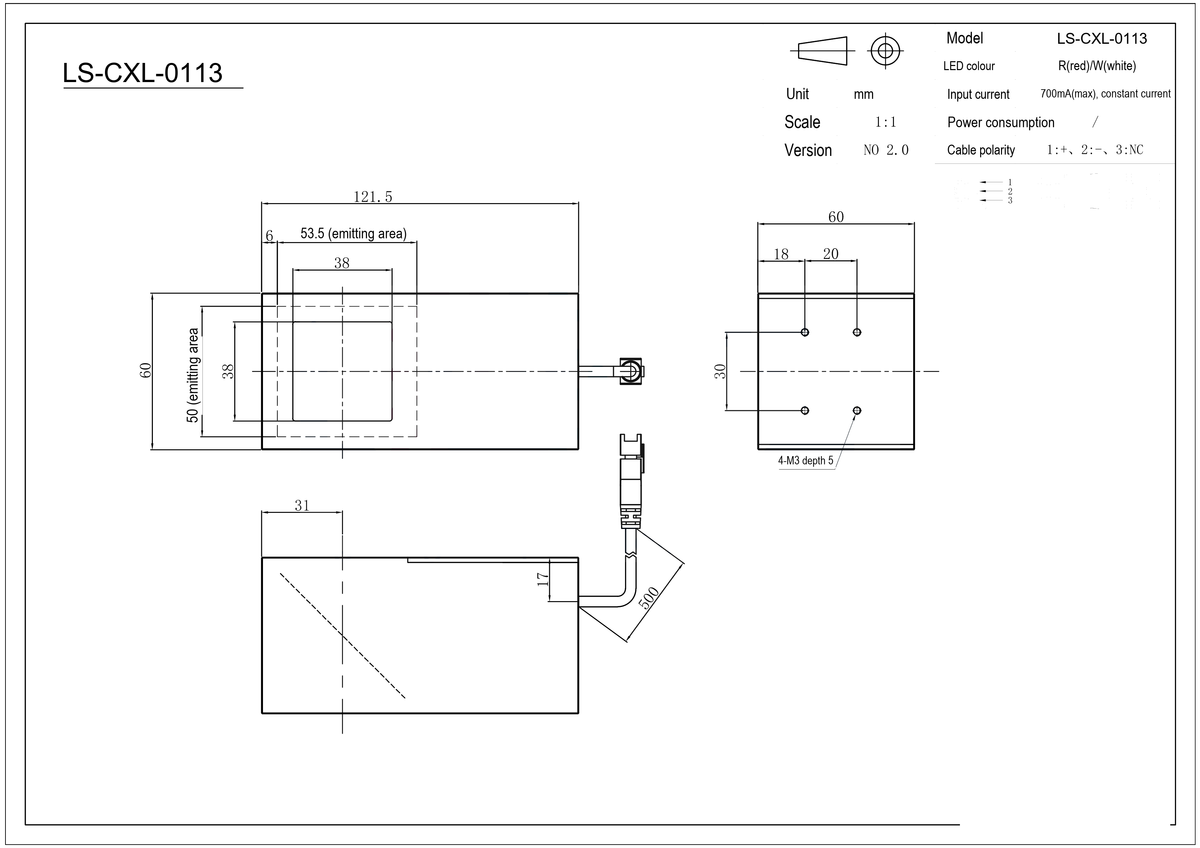 LS-CXL-0113 dimensions (mm)