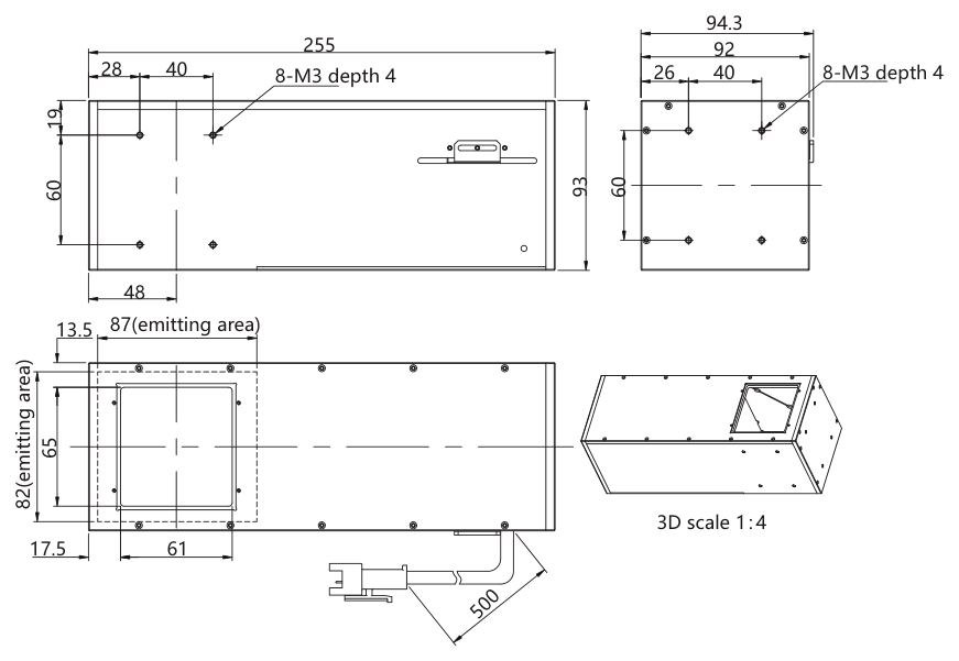 LS-CXL-0120 dimensions (mm)