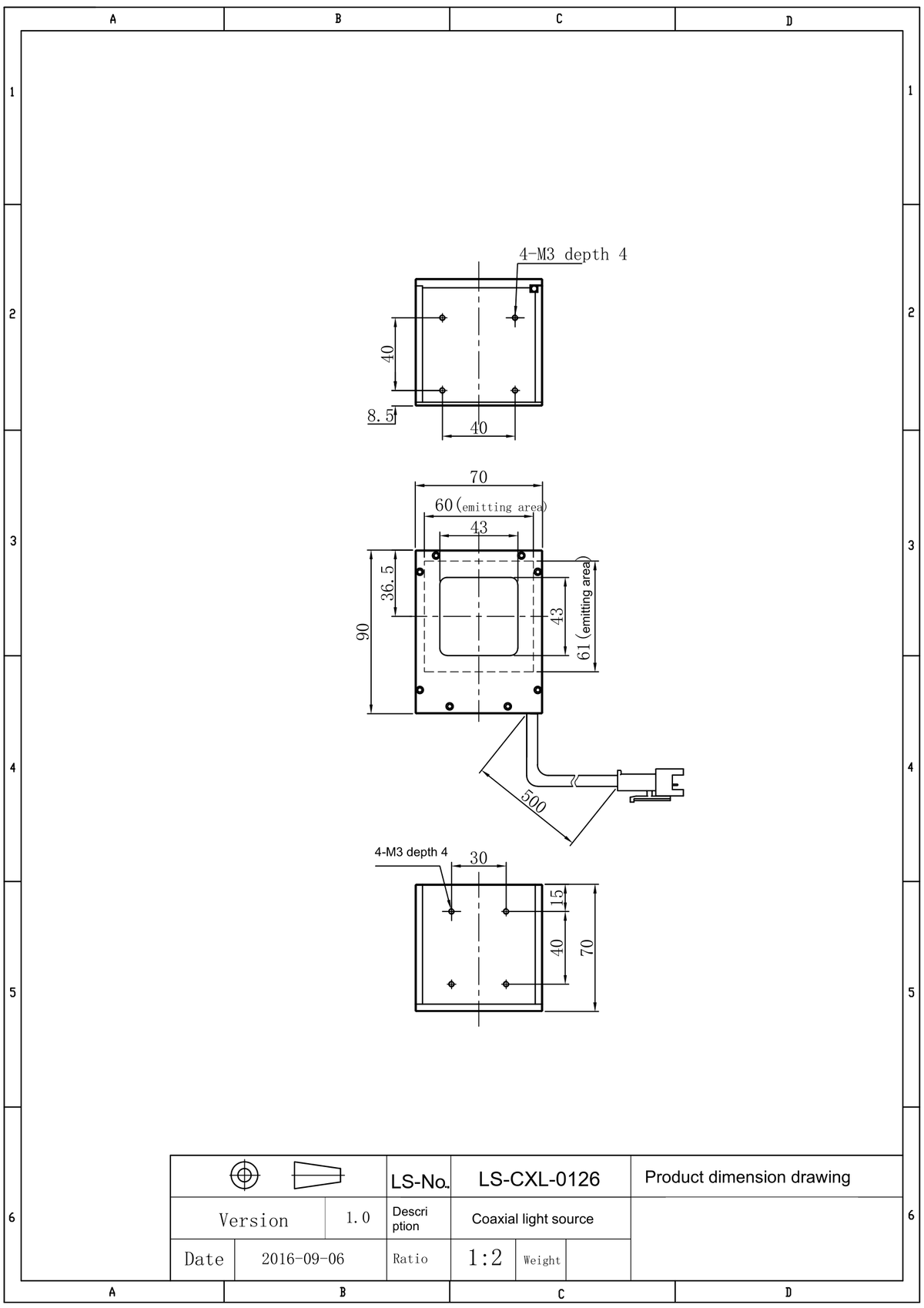 LS-CXL-0126 dimensions (mm)