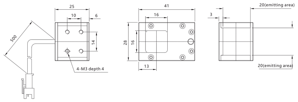 LS-CXL-0141 dimensions (mm)