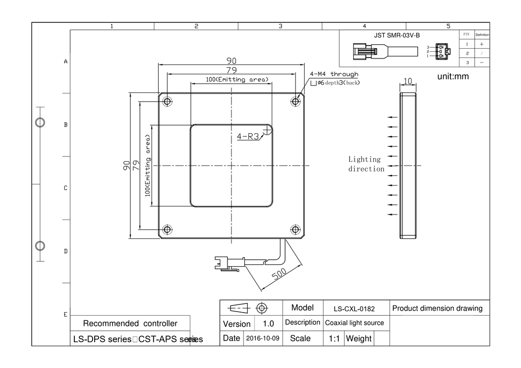 LS-CXL-0182 dimensions (mm)