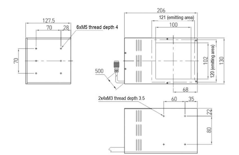 LS-CXL-0204 dimensions (mm)