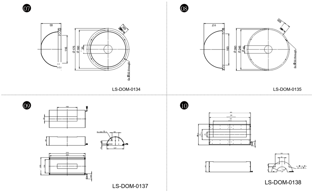 LS-DOM-0134 dimensions (mm)