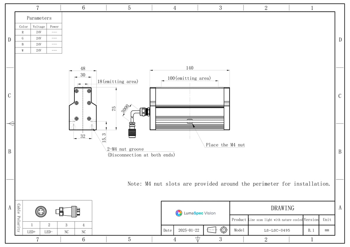 LS-LSC-0495 dimensions (mm)