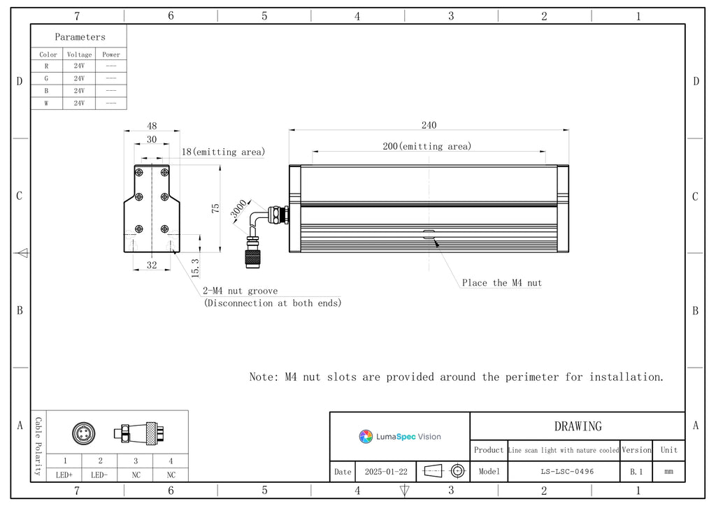 LS-LSC-0496 dimensions (mm)