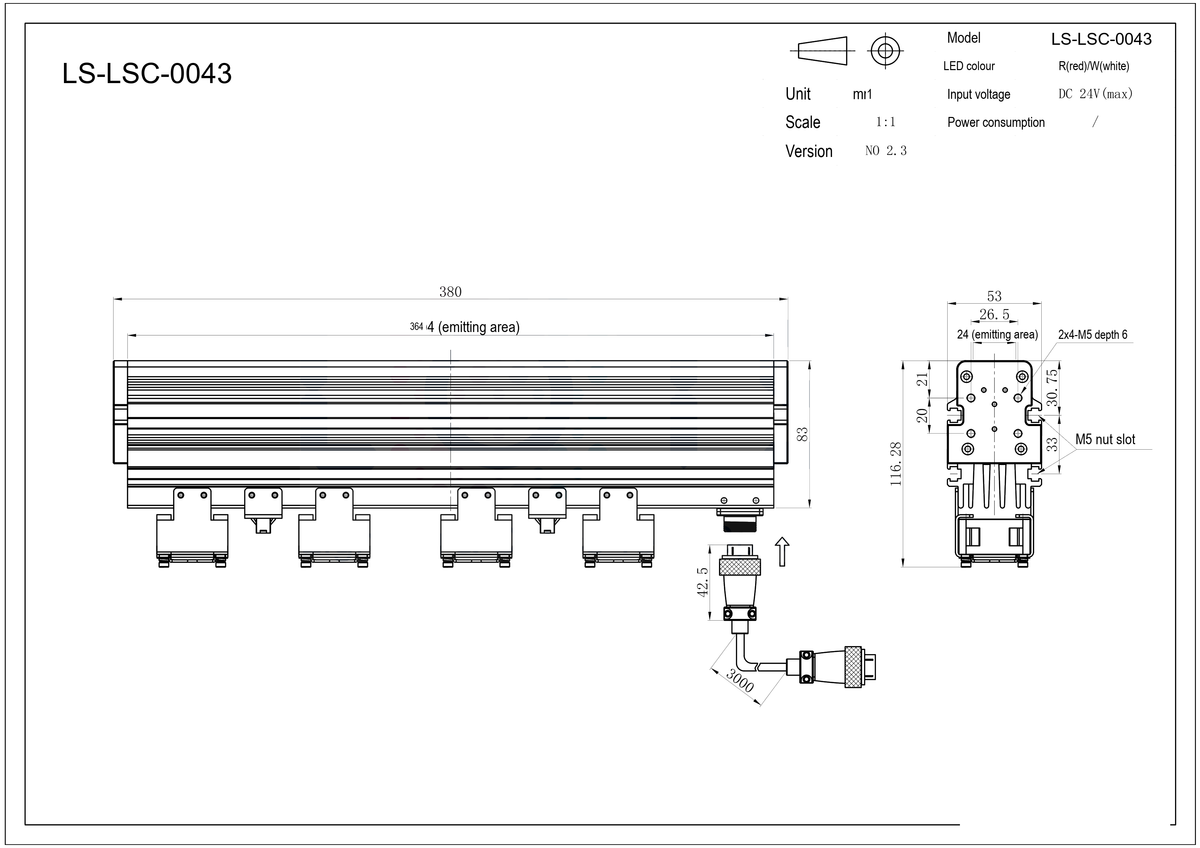 LS-LSC-0043 dimensions (mm)