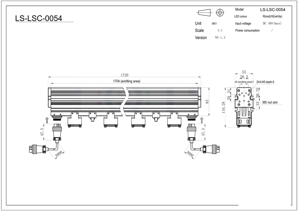 LS-LSC-0054 dimensions (mm)