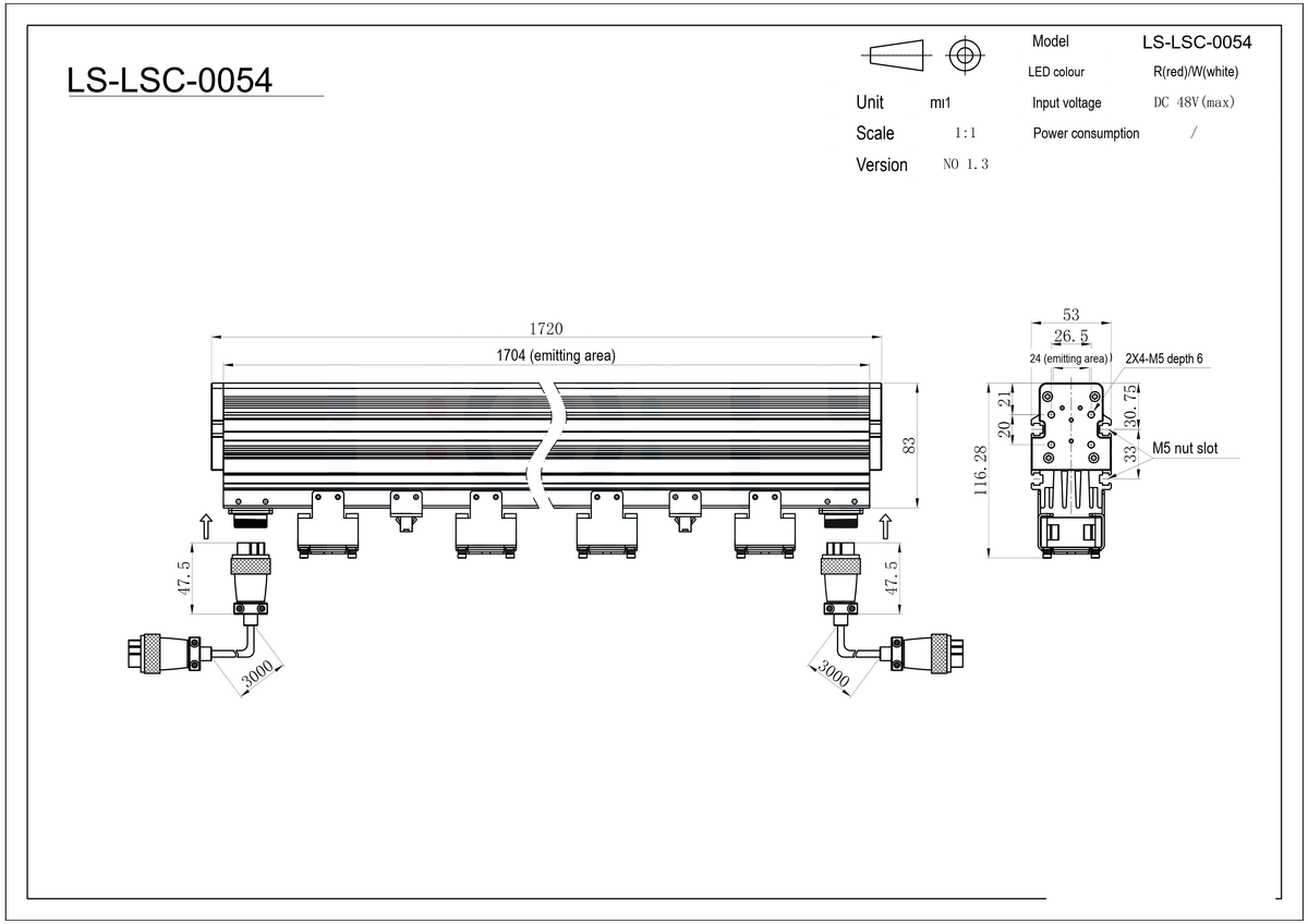 LS-LSC-0054 dimensions (mm)