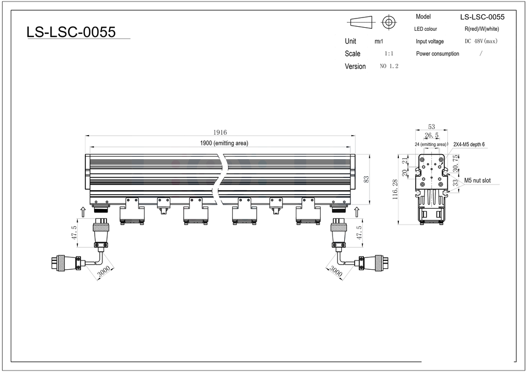 LS-LSC-0055 dimensions (mm)