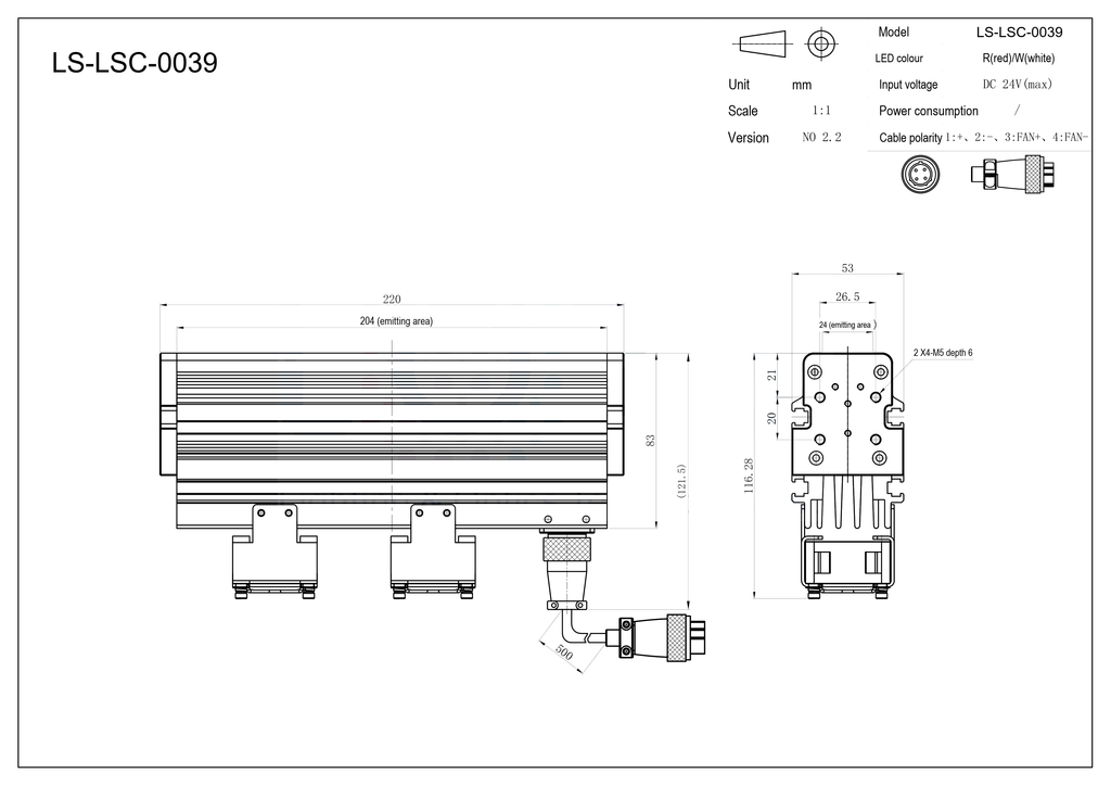 LS-LSC-0039 dimensions (mm)