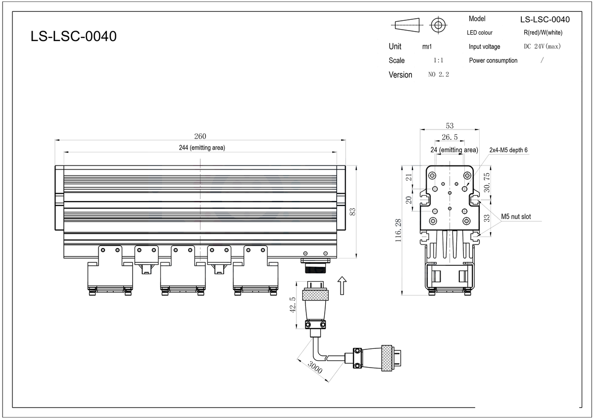 LS-LSC-0040 dimensions (mm)