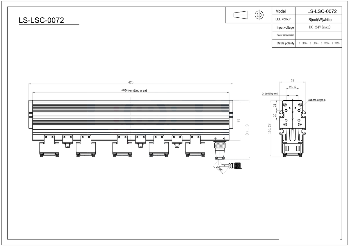LS-LSC-0072 dimensions (mm)