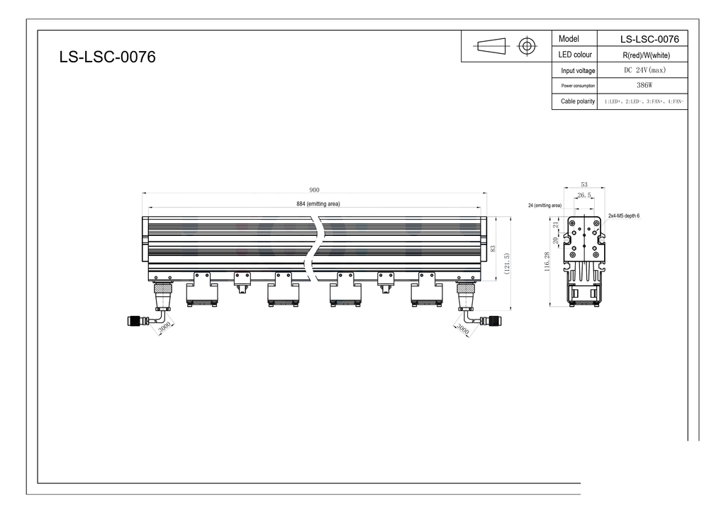 LS-LSC-0076 dimensions (mm)