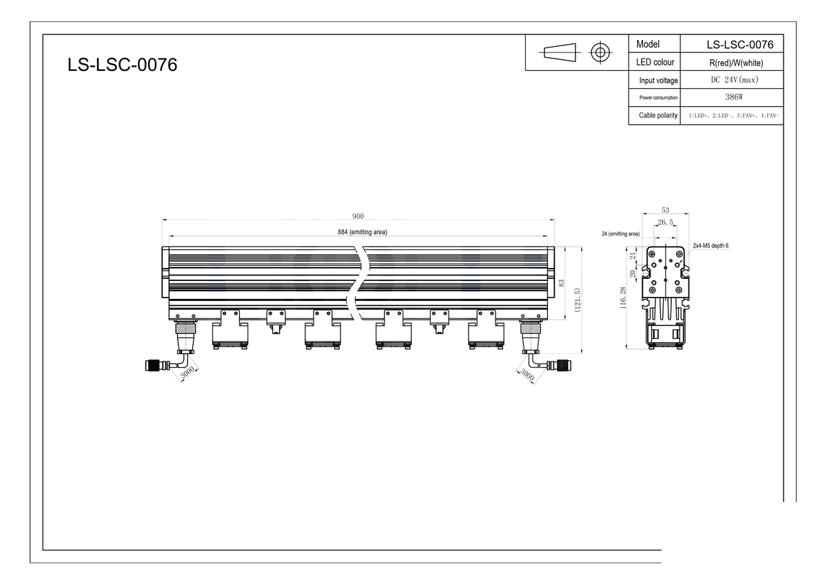LS-LSC-0076 dimensions (mm)