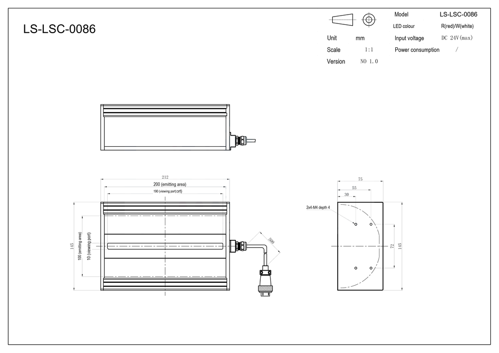 LS-LSC-0086 dimensions (mm)