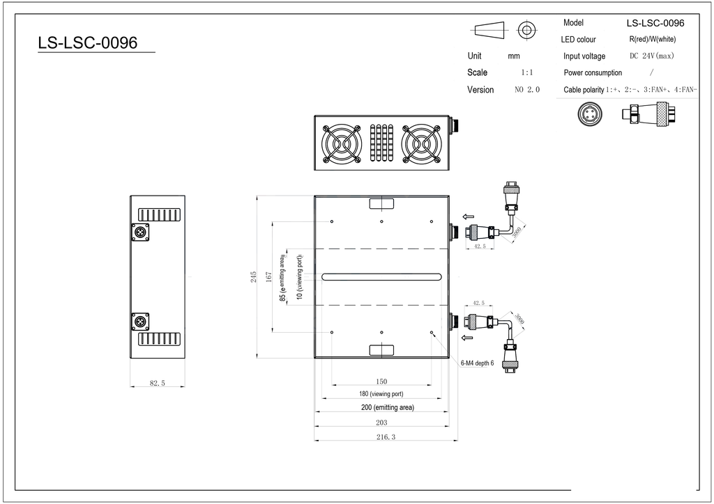 LS-LSC-0096 dimensions (mm)