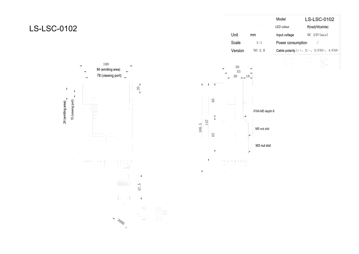 LS-LSC-0102 dimensions (mm)