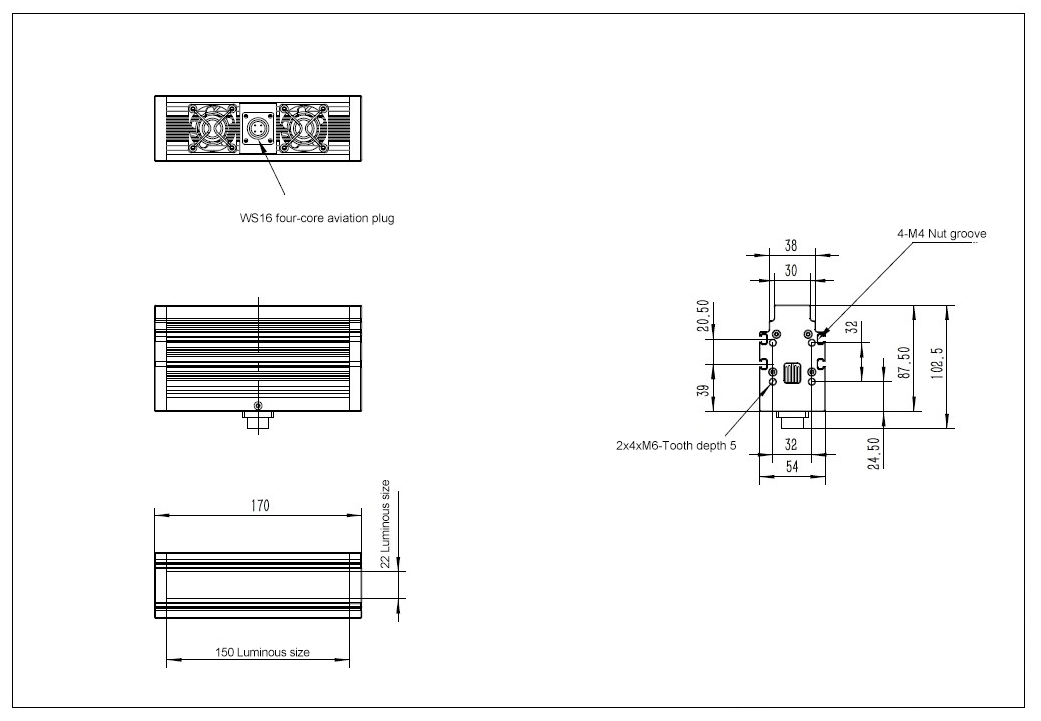 LS-LSC-0120 dimensions (mm)
