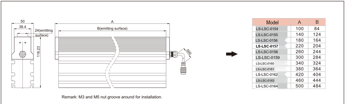 LS-LSC-0154 dimensions (mm)