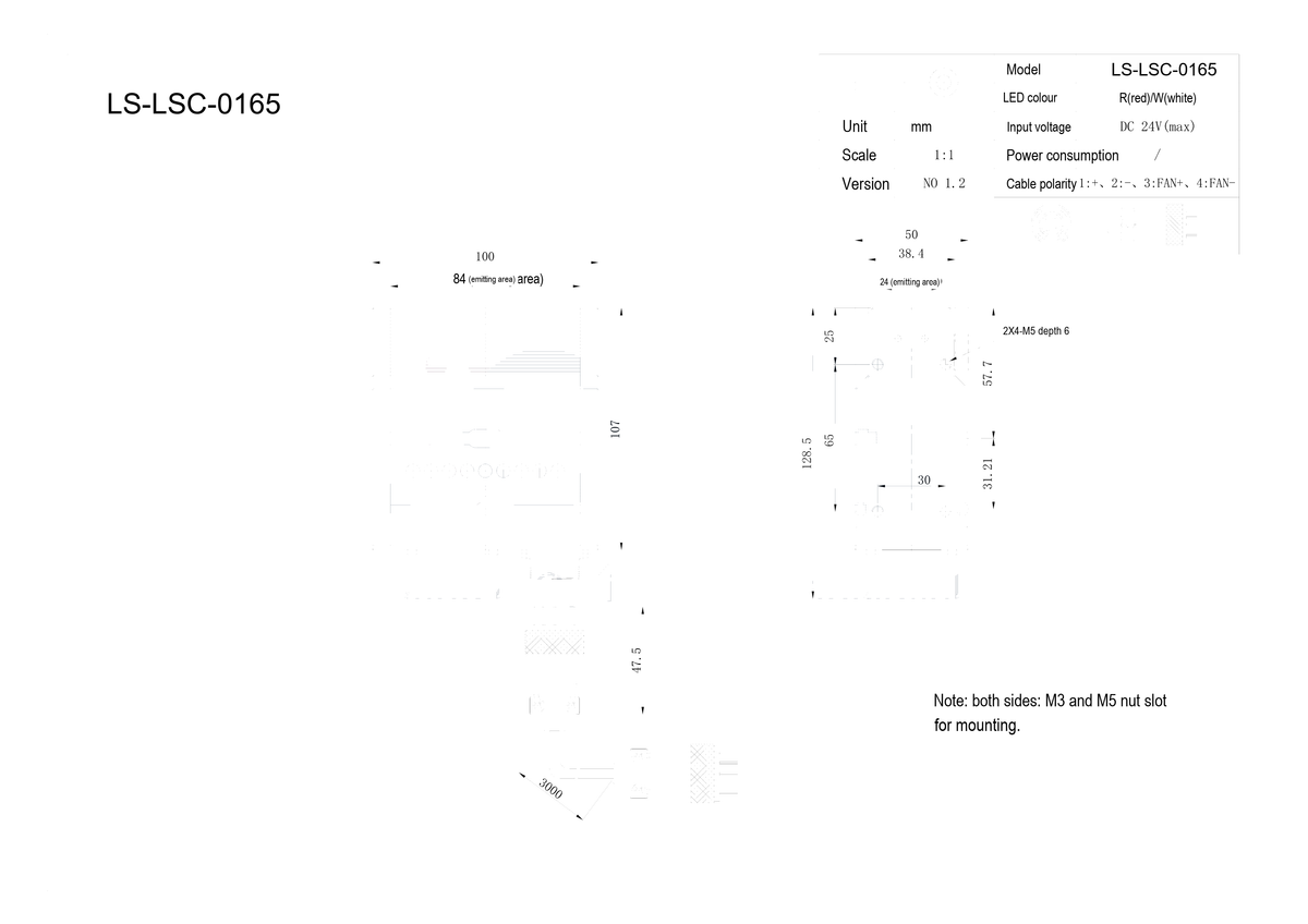 LS-LSC-0165 dimensions (mm)