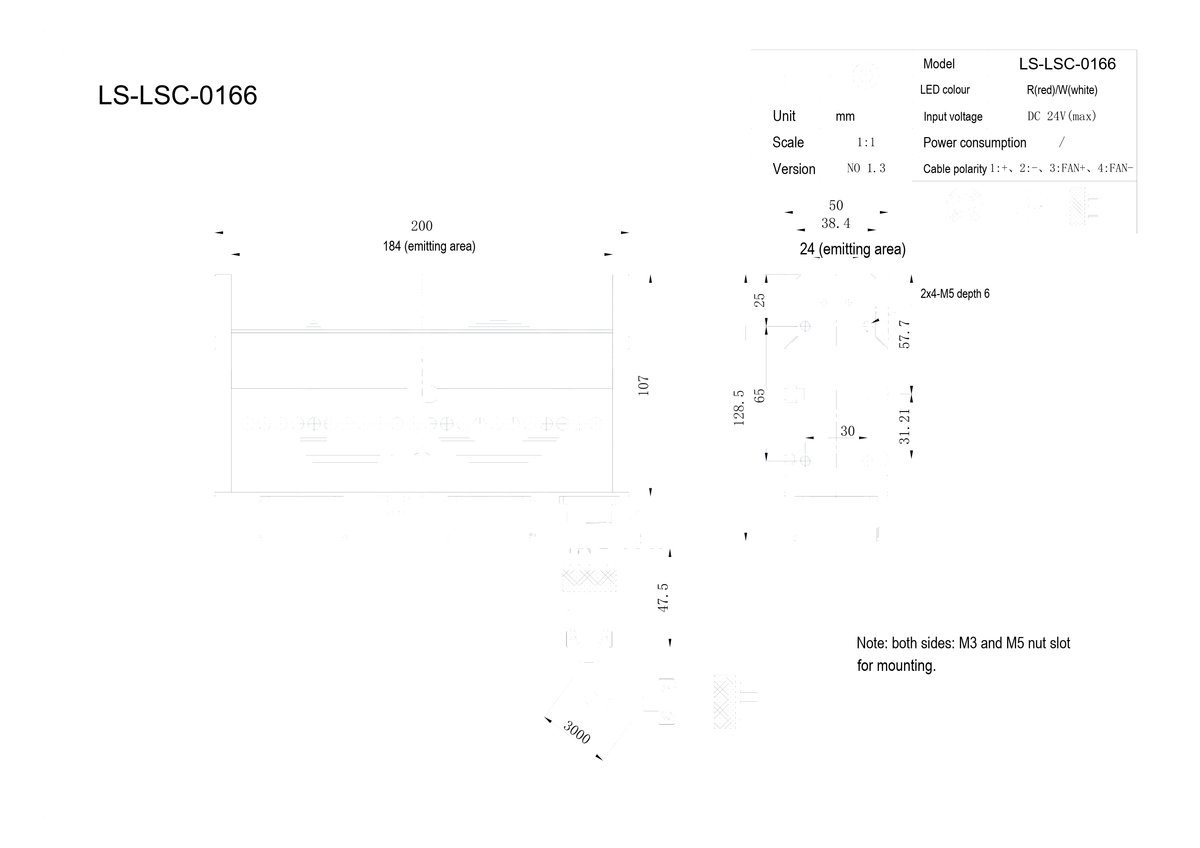 LS-LSC-0166 dimensions (mm)