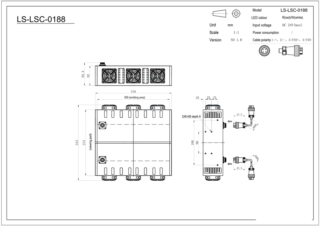 LS-LSC-0188 dimensions (mm)