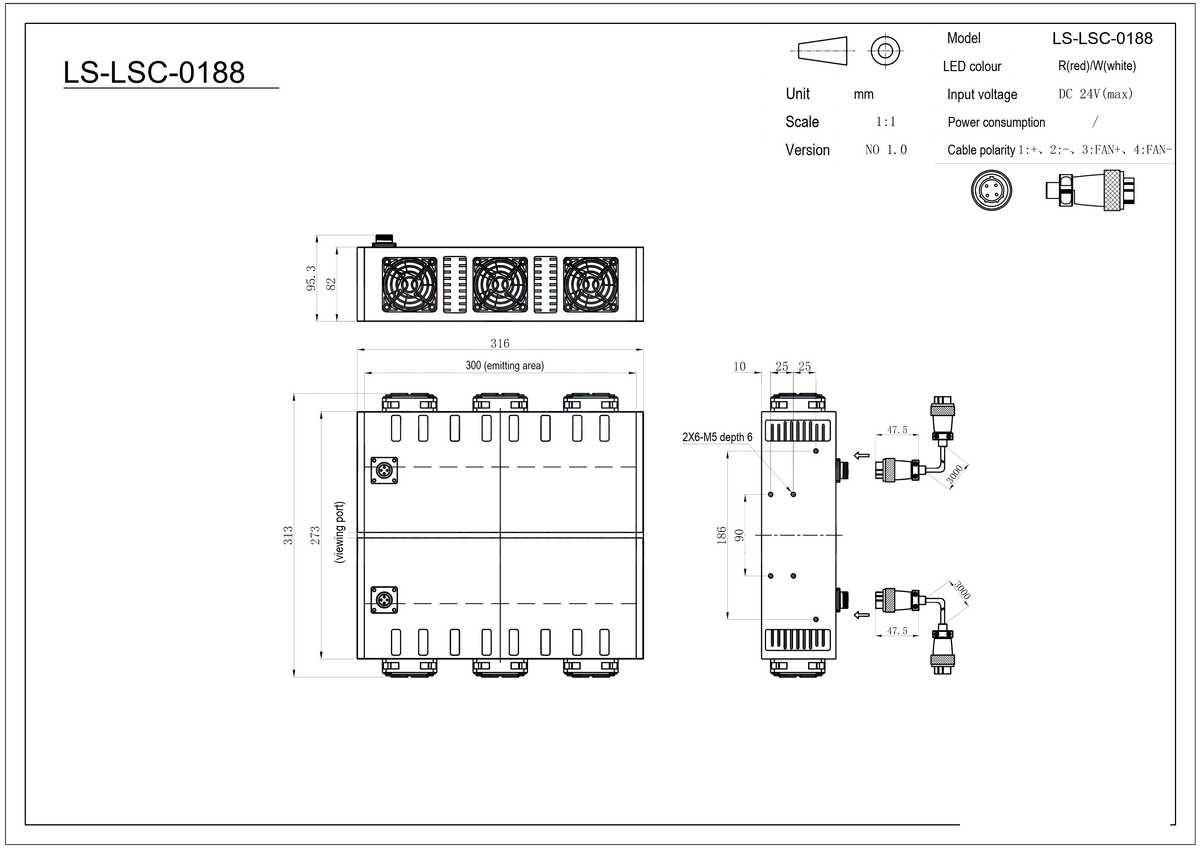 LS-LSC-0188 dimensions (mm)