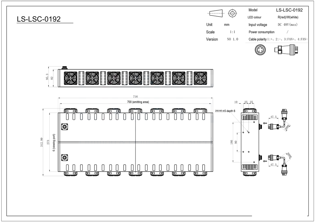 LS-LSC-0192 dimensions (mm)