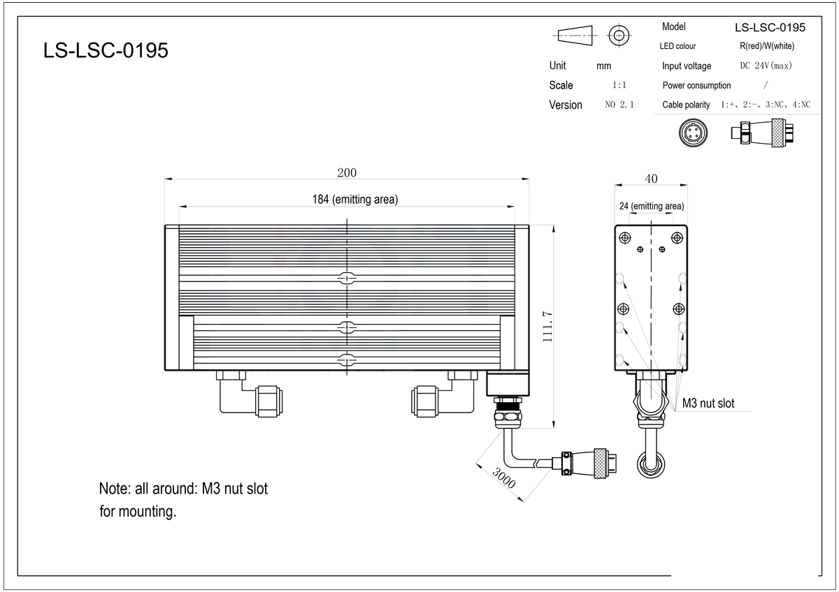 LS-LSC-0195 dimensions (mm)